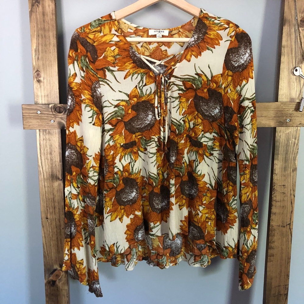 Umgee Boho Sunflower Top